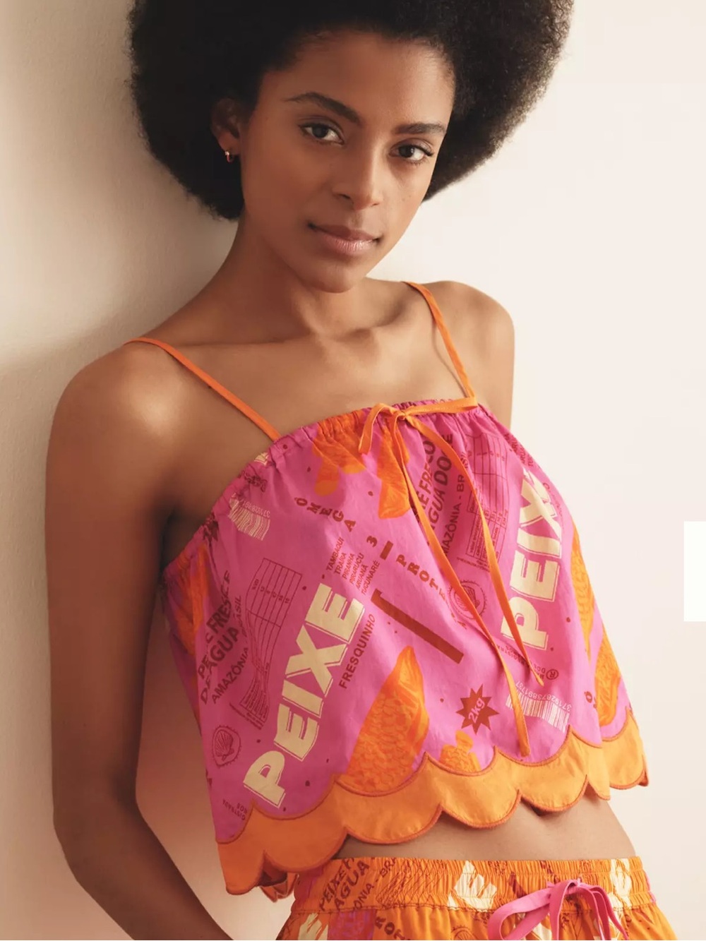 Farm Rio x Anthropologie Printed Scallop-Hem Swing Cami